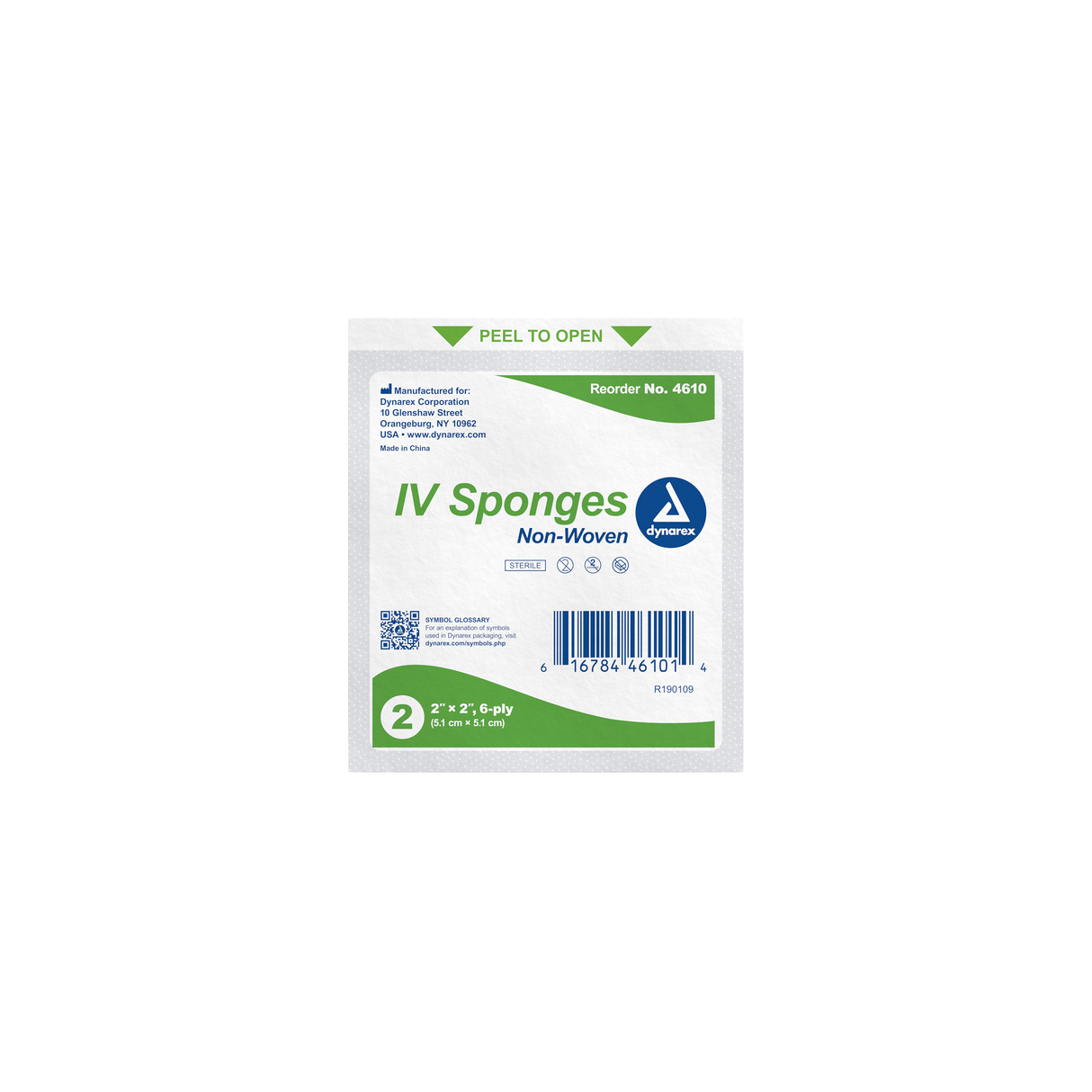 IV Sponges 2in x 2in - 6 Ply - 2/pouch