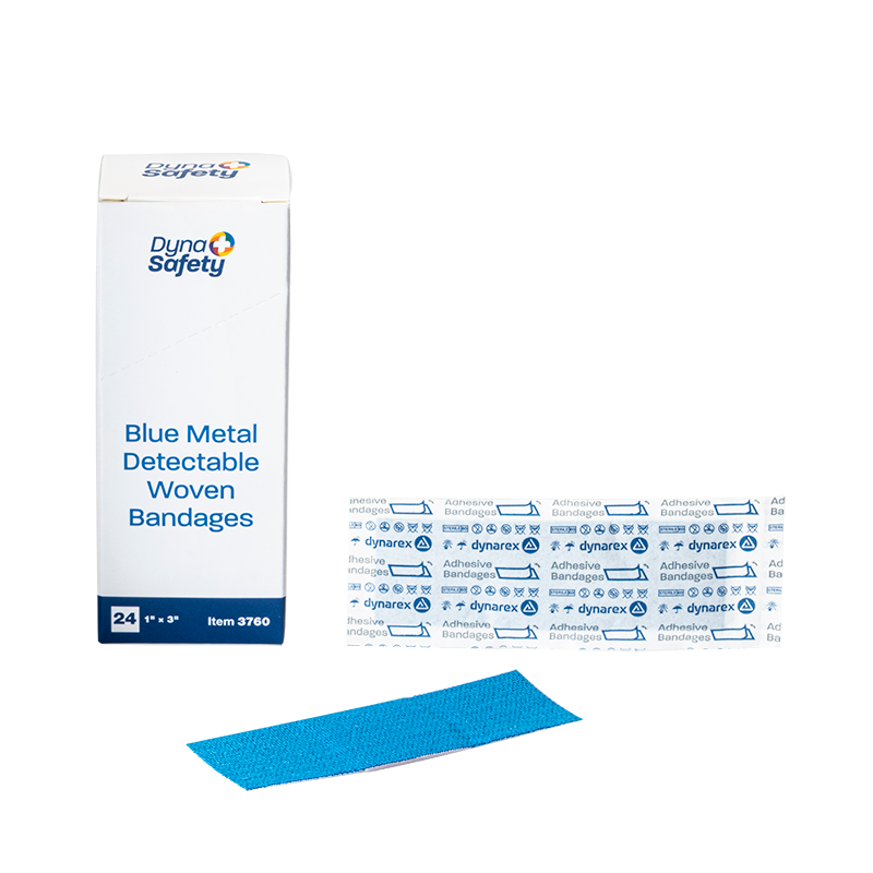 Blue Metal Detectable Woven Bandages