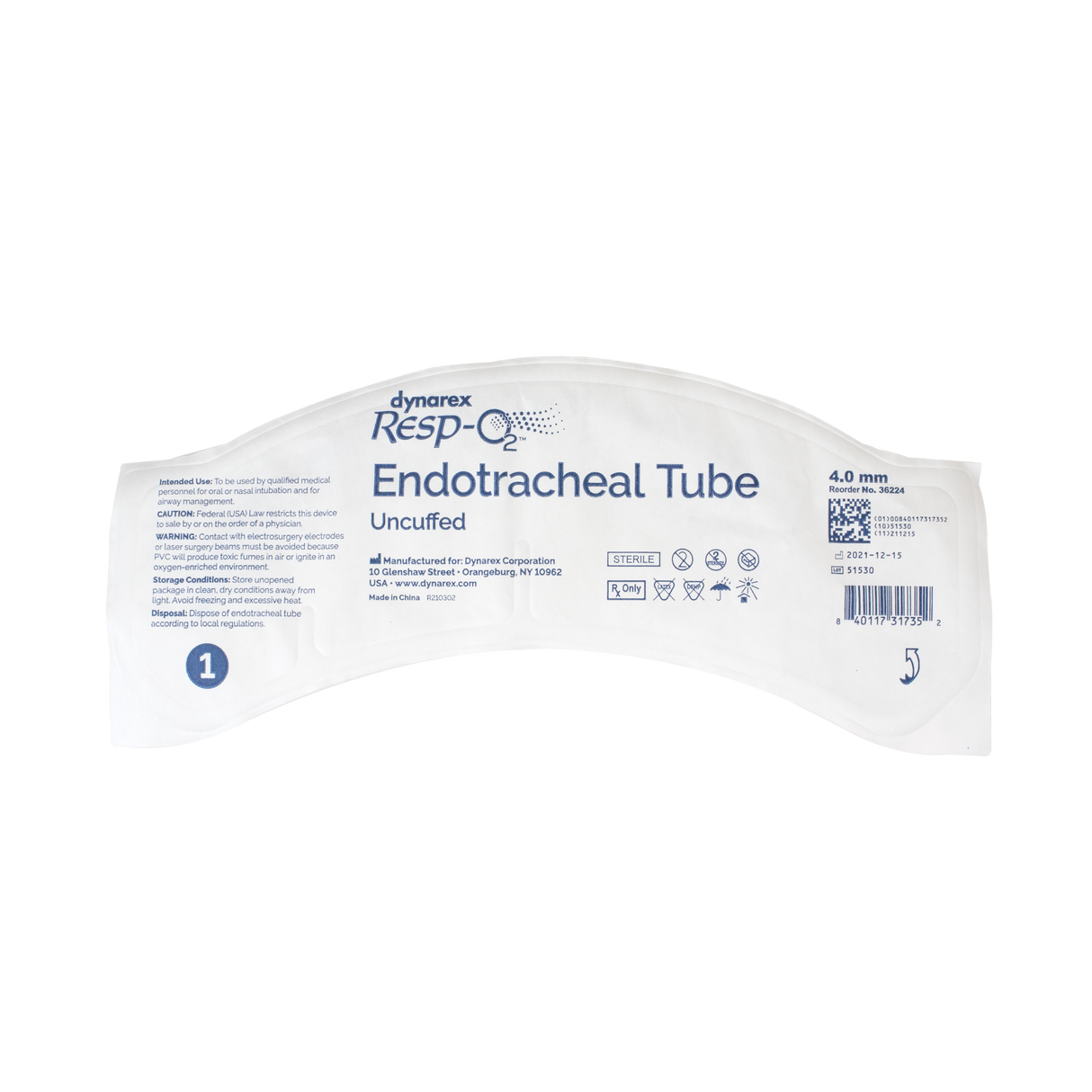 Endotracheal Tube - Uncuffed