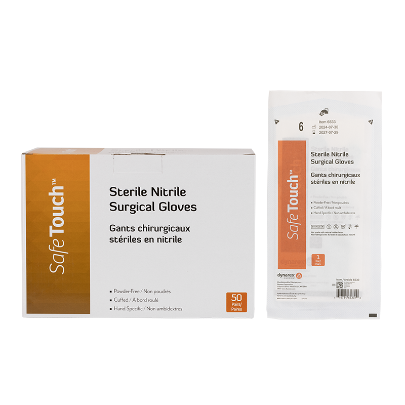 Sterile Nitrile Surgical Gloves, Powder-Free