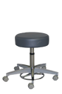 Gas Cylinder Stool With Foot-Operated 5-Caster Aluminum Base Without Back