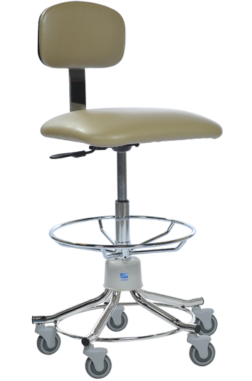 Lab Stool With Gas Cylinder, 5-Caster