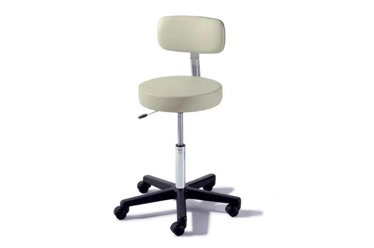 Ritter 273 Air Lift Stool with Back, Soft Rubber Casters