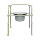 Elongated Folding Bedside Commode