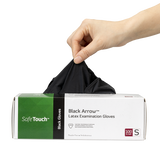 Black Arrow Latex Exam Gloves, Powder-Free