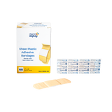 Sheer Plastic Adhesive Bandages — Sterile