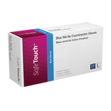 Safe-Touch Blue Nitrile Exam Gloves, Powder-Free