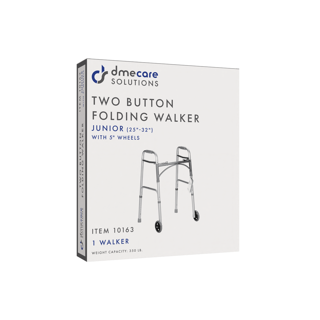 Two Button Folding Walker with Wheels