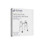 Two Button Folding Walker with Wheels