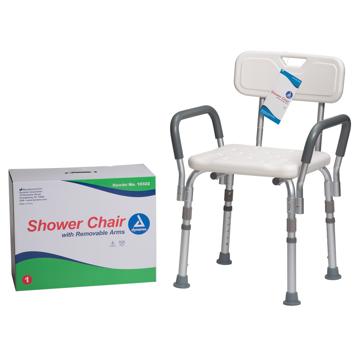 Shower Chair with Removable Back and Arms