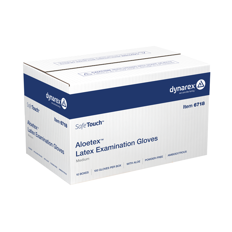 Aloetex Latex Exam Gloves with Aloe, Powder-Free