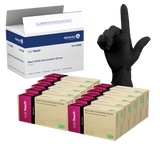Safe-Touch Black Nitrile Exam Gloves, Powder-Free