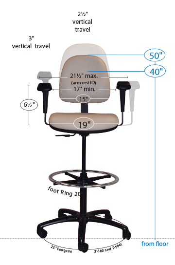 T-583 Anesthesia Ergo Task Chair