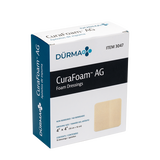 CuraFoam™ AG Foam Dressing - 4"x4"