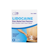 Lidocaine Pain Relief Gel Patches - Back/Shoulders/Neck/Knees/Elbows - 3.9 x 5.5in