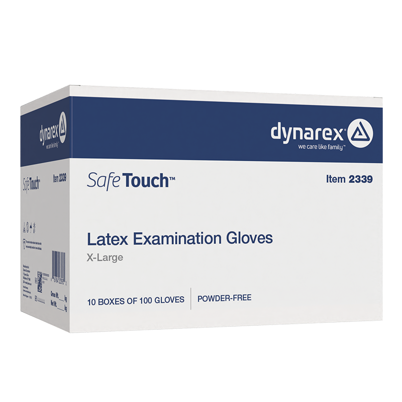 Safe-Touch Latex Exam Gloves, Powder-Free