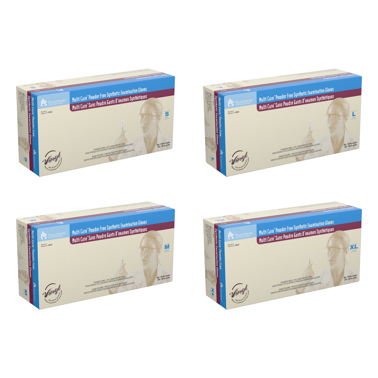 Multi Care Vinyl Exam Gloves, Powder-Free