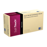 Safe-Touch Black Nitrile Exam Gloves, Powder-Free
