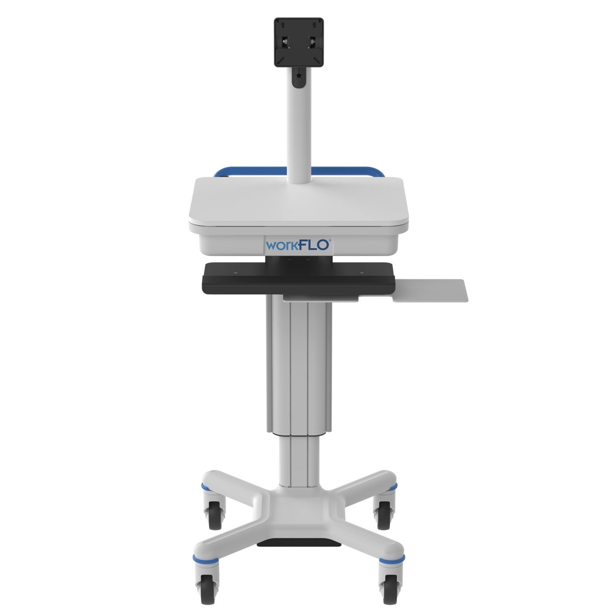 workFLO® Single Monitor Workstation on Wheels