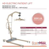 Bariatric HD Electric Patient Lift