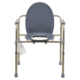 Elongated Folding Bedside Commode