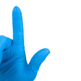 Safe-Touch Blue Nitrile Exam Gloves, Powder-Free